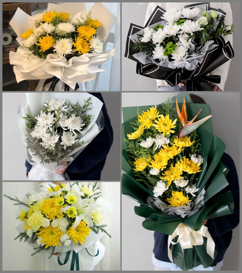 河北沧州吴桥县何庄乡白事花束代送